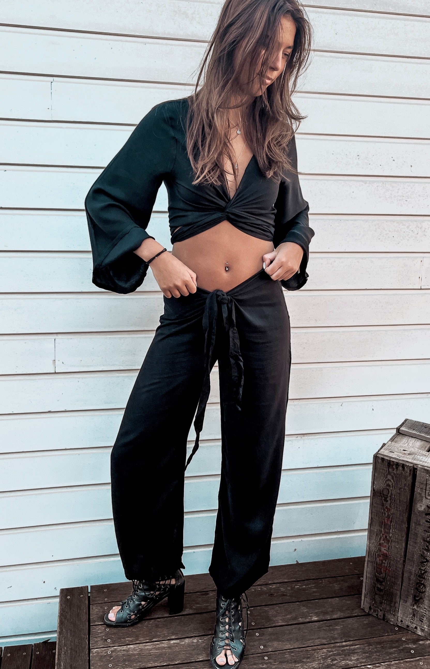 Classic Black Sarong Pants image 2