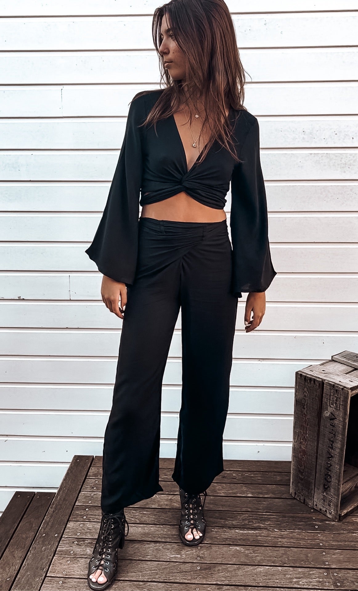 Classic Black Sarong Pants image 0
