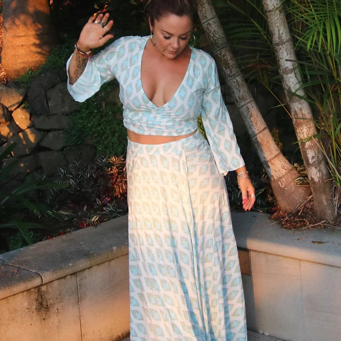 Santorini Maxi Wrap Skirt